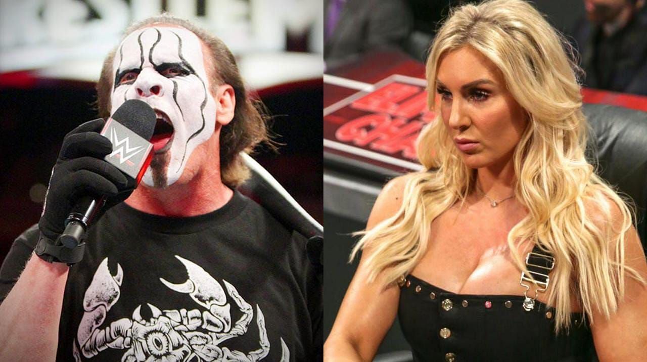 Sting(left); Charlotte Flair(right)