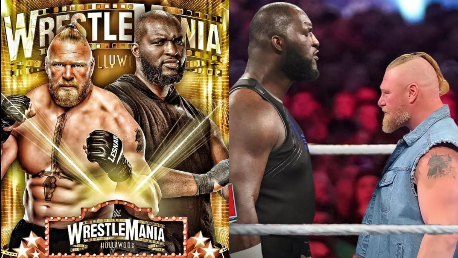 WWE WrestleMania 39 rivals Omos and Brock Lesnar