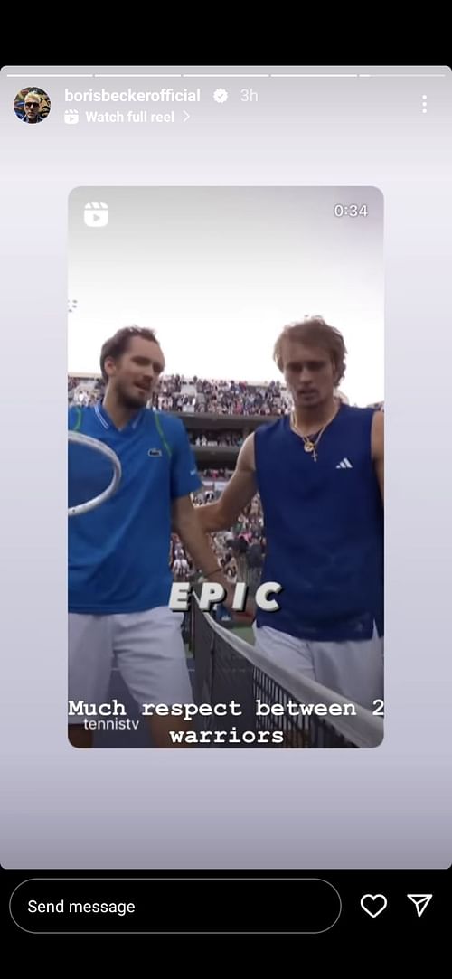 Boris Becker's Instagram story