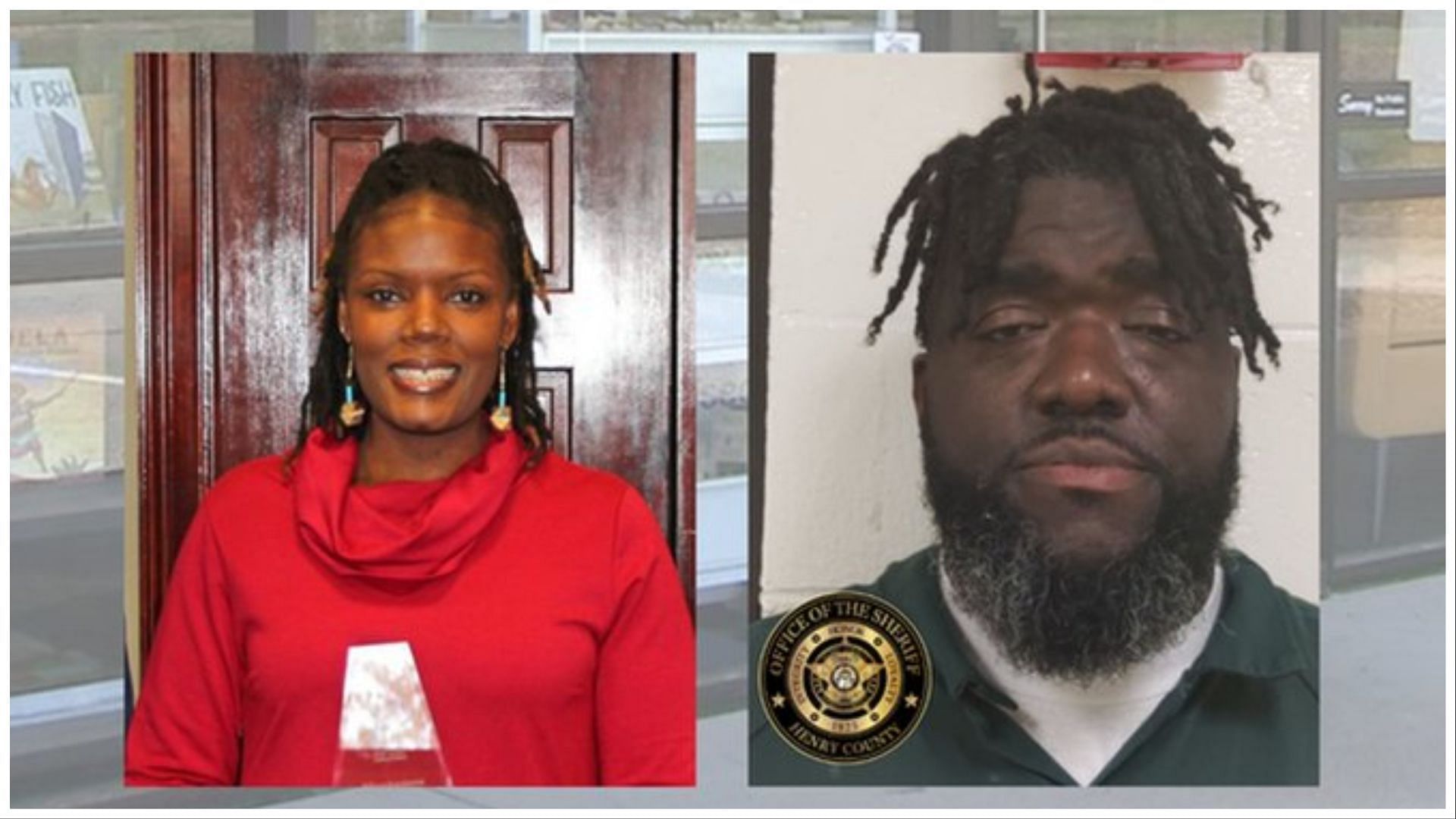 Romero Johnson (right) has been accused of kidnapping and murdering bookstore owner Erica Atkins (left), (Image via Pronounced (Tah-Tea) says pre-order The Build Up!!/Twitter)