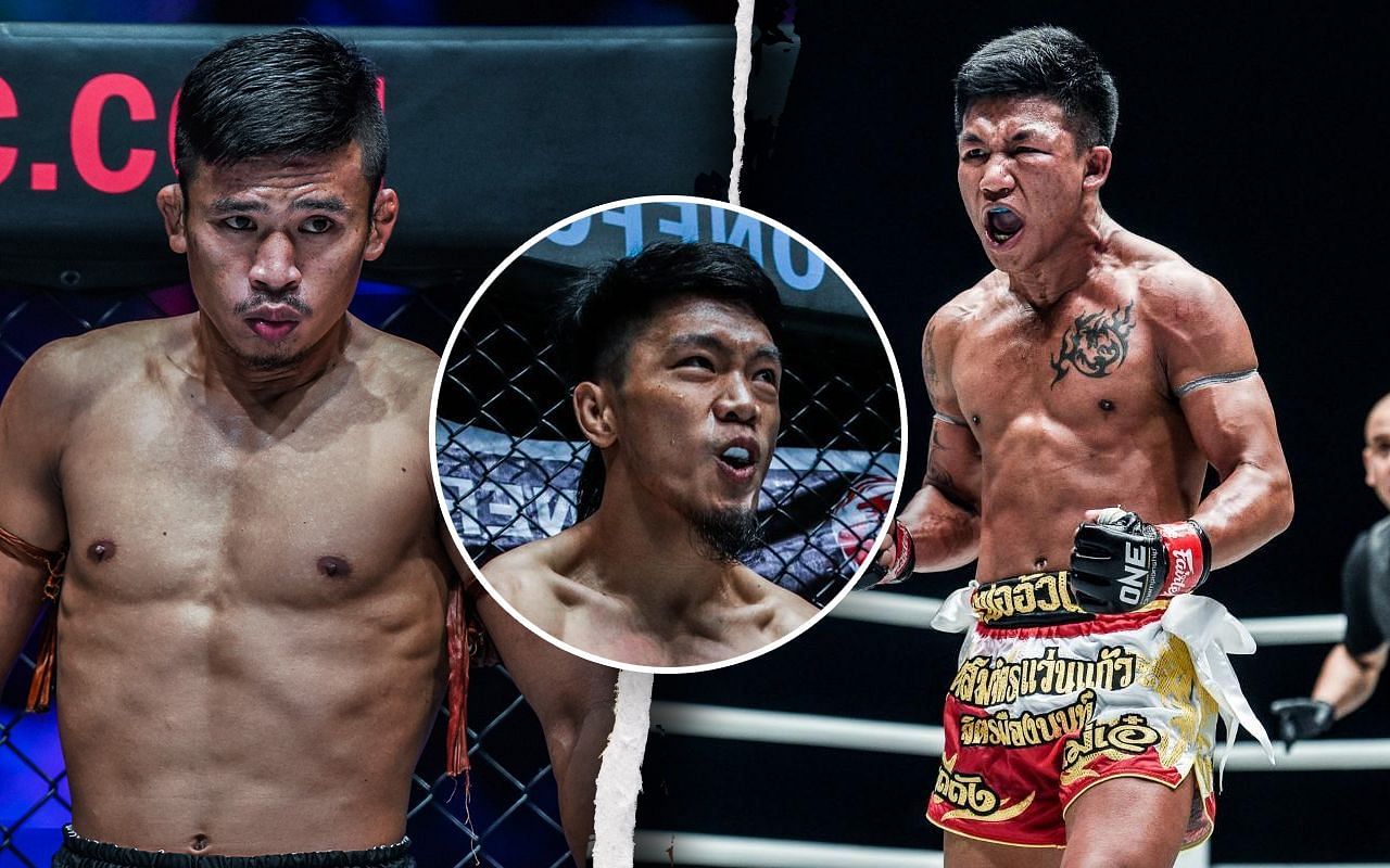 Superlek Kiatmoo9 (L) / Lito Adiwang (C) / Rodtang Jitmuangnon (R)