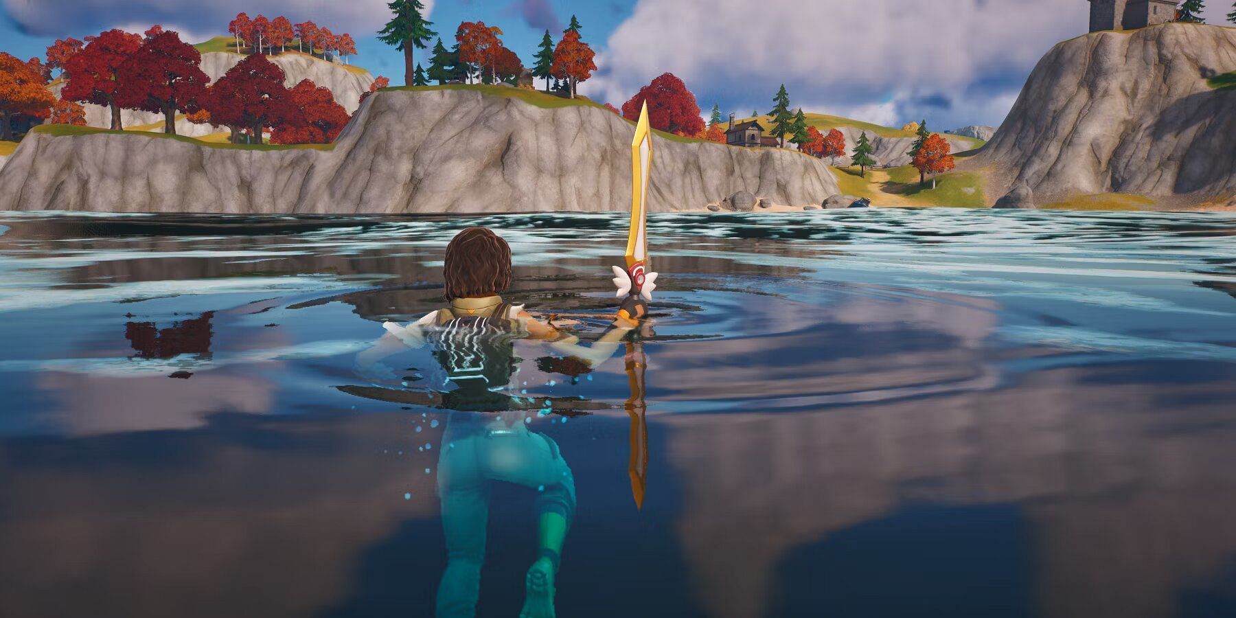 AFK players land in the water often (Image via Epic Games)