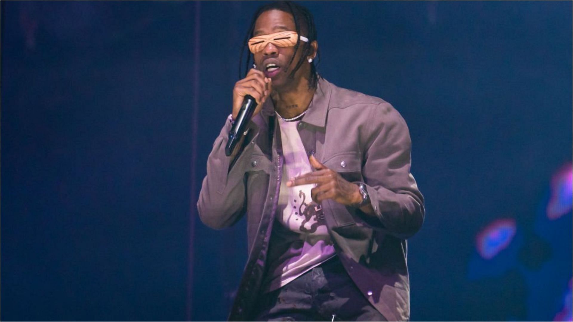 Lawsuits were filed against Travis Scott following the incident at the Astroworld Music Festival (Image via Lorne Thomson/Getty Images)