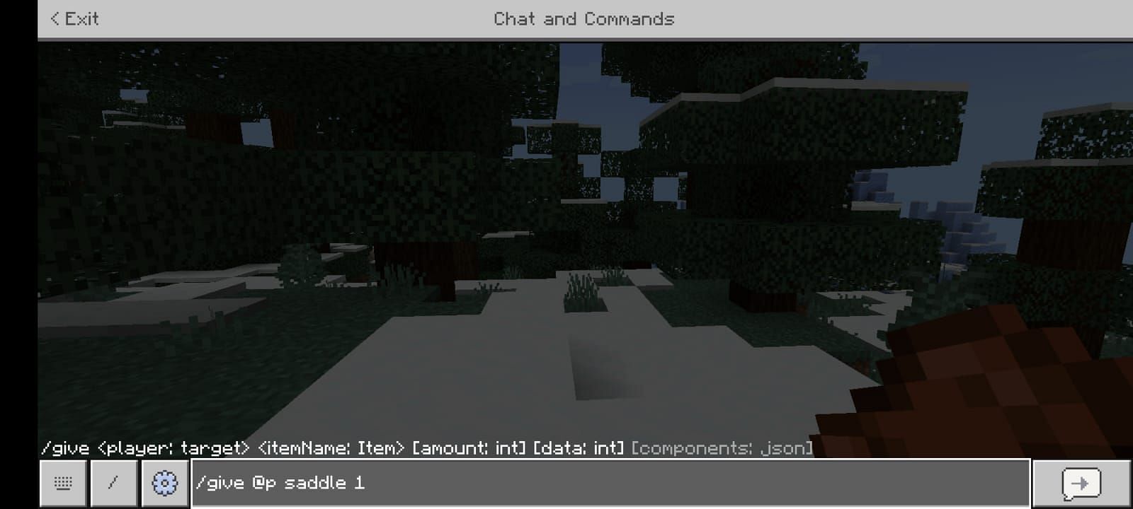 The command for saddle (Image via Mojang)