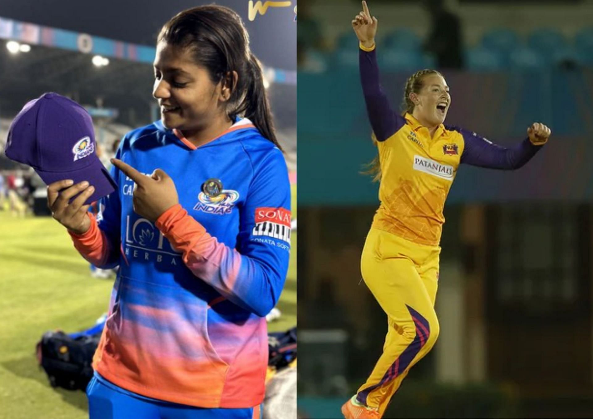 Match 15 is set to be the battle of two quality left-arm spinners, Saika Ishaque and Sophie Ecclestone (Picture Credits: Instagram/Mumbai Indians; WPL).