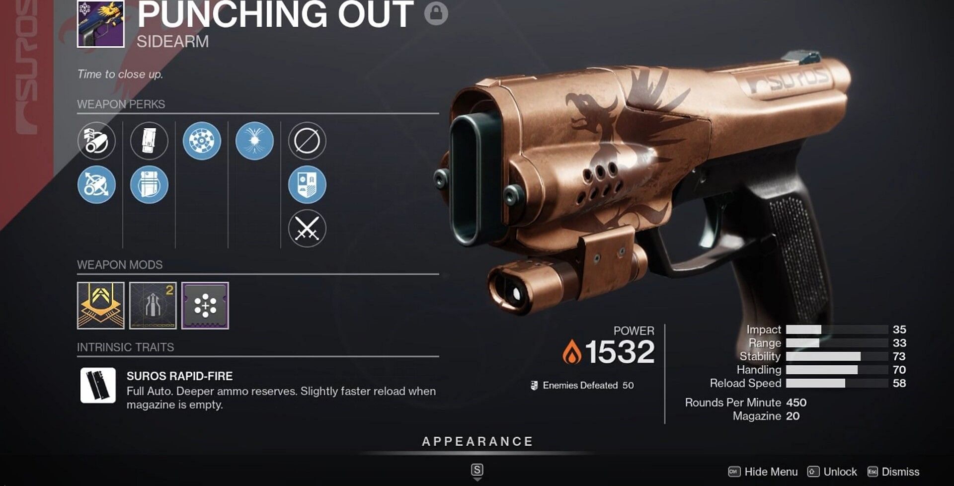 This Sidearm is easier to acquire (Image via Bungie)