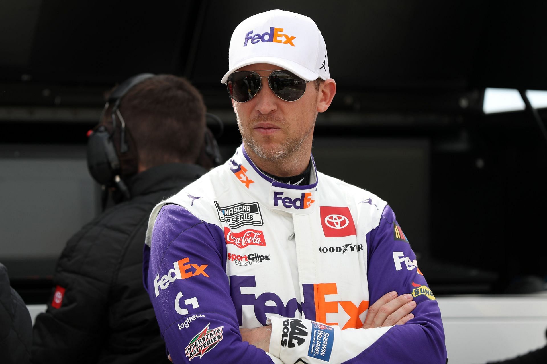 Denny Hamlin will share the front row with Larson