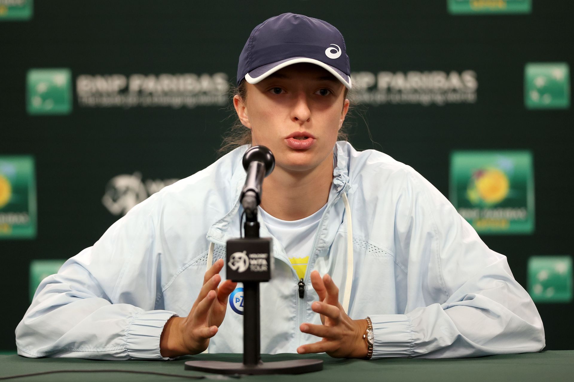 Iga Swiatek at the BNP Paribas Open.