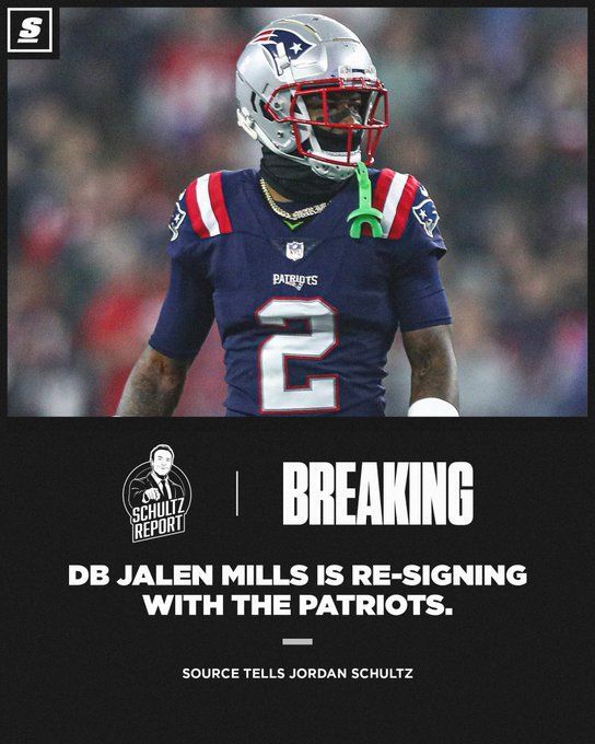 NFL on X: Patriots agree to terms with DB Jalen Mills on revised