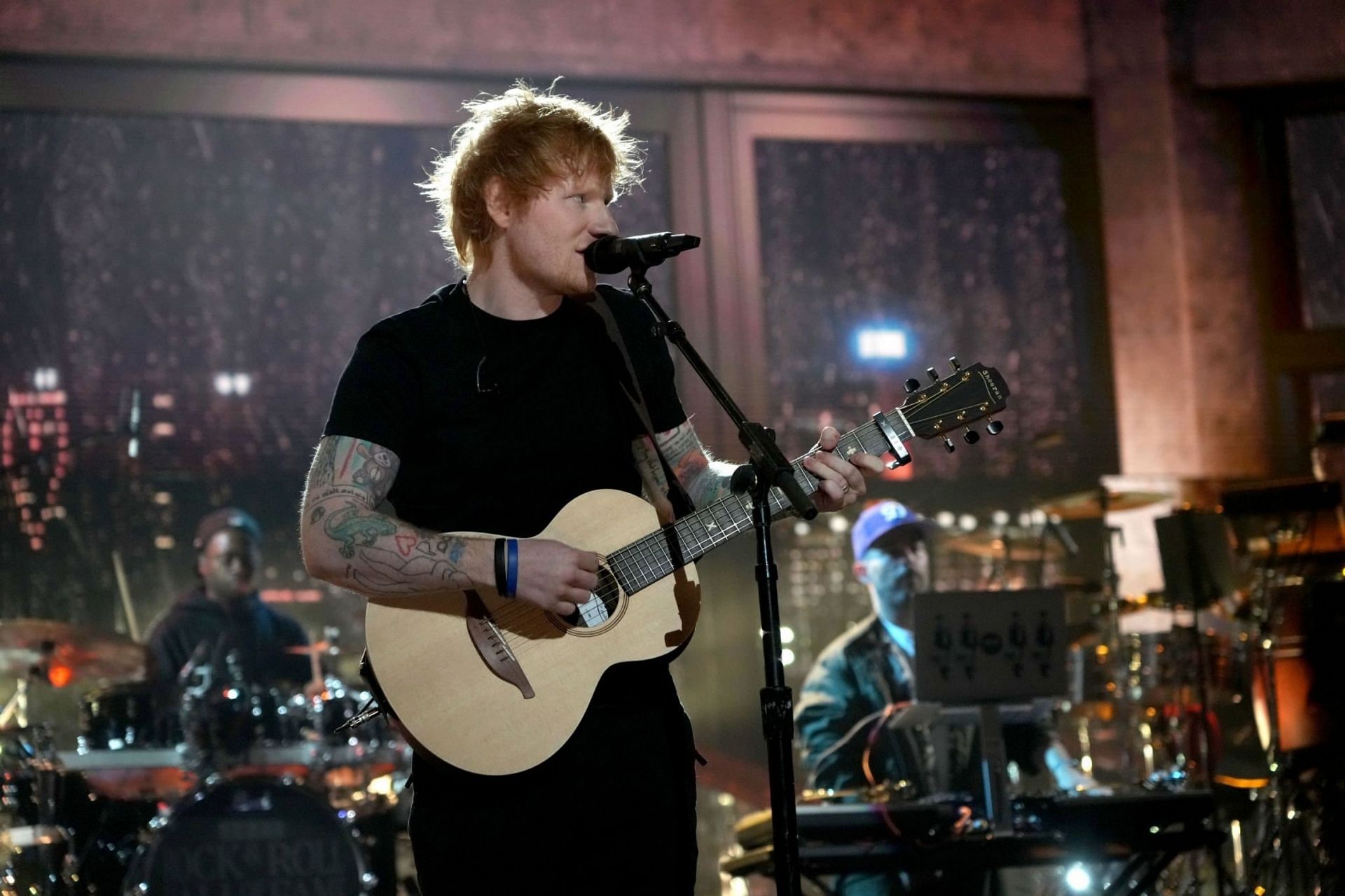 Ed Sheeran at the 37th Annual Rock &amp; Roll Hall of Flame (Image via Getty Images) 