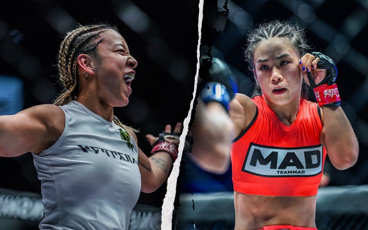 Itsuki Hirata (L) revamped her diet and nutrition to make weight for her match with Ham Seo Hee (R). | Photo by ONE Championship
