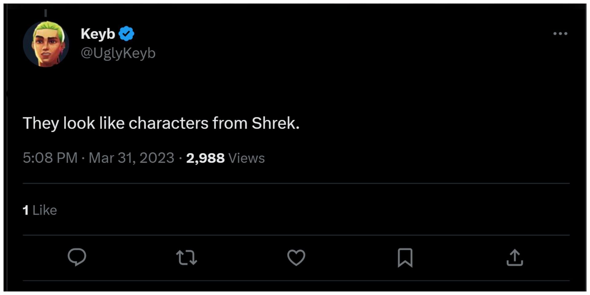 The convicts are being compared to Shrek (Image via Twitter/UglyKeyb)