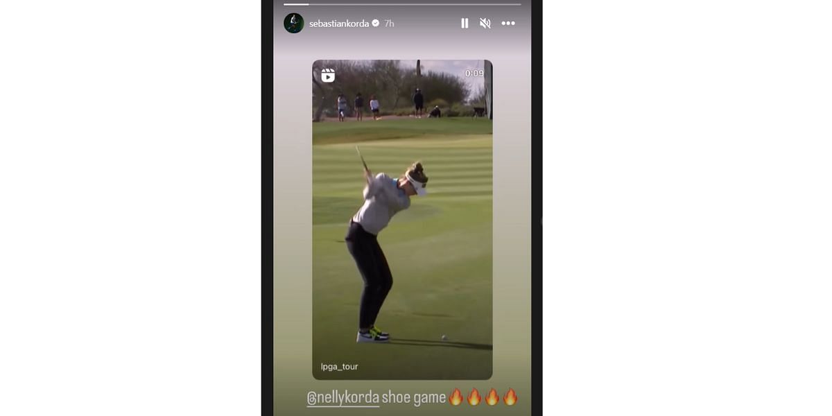 Sebastian Korda&#039;s Instagram story about his sister Nelly Korda