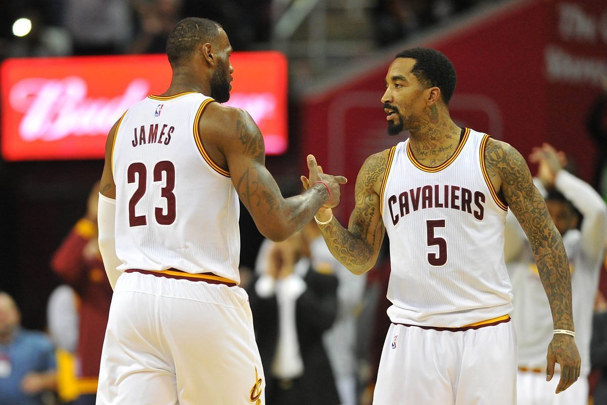 Former Cleveland Cavaliers teammates LeBron James and JR Smith