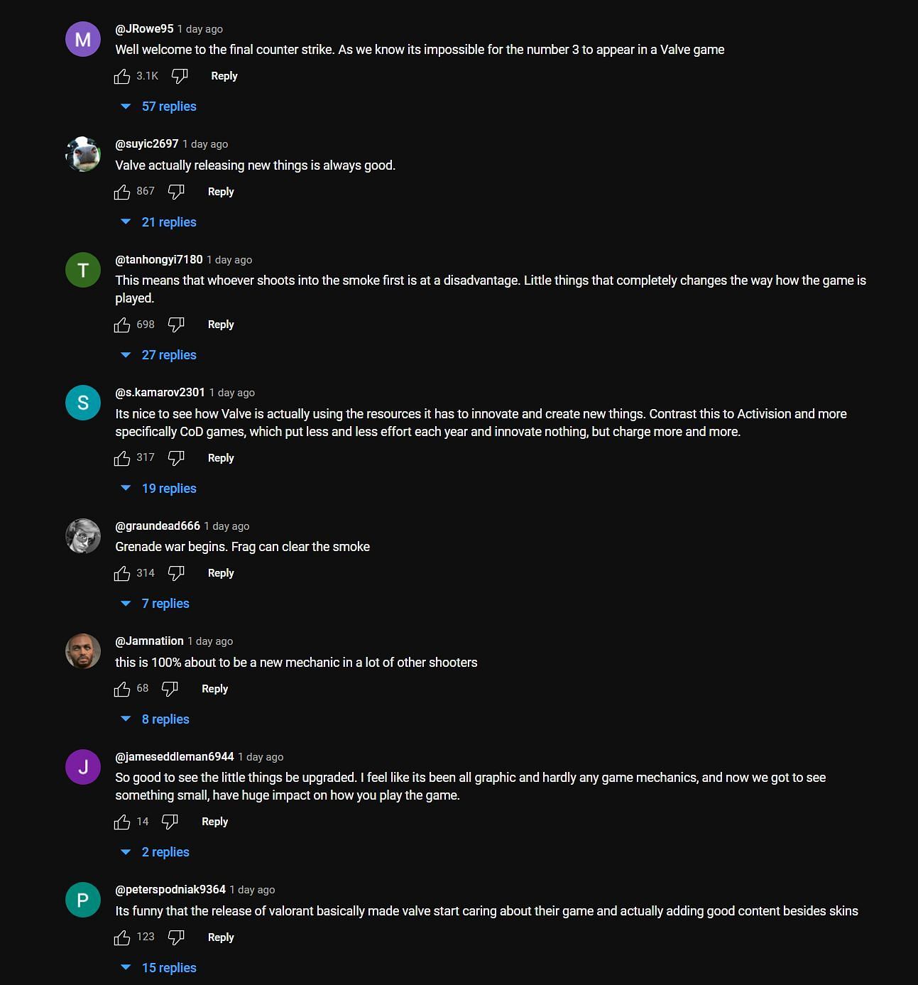 YouTube comments about the changes (Image via Asmongold Clips/YouTube)
