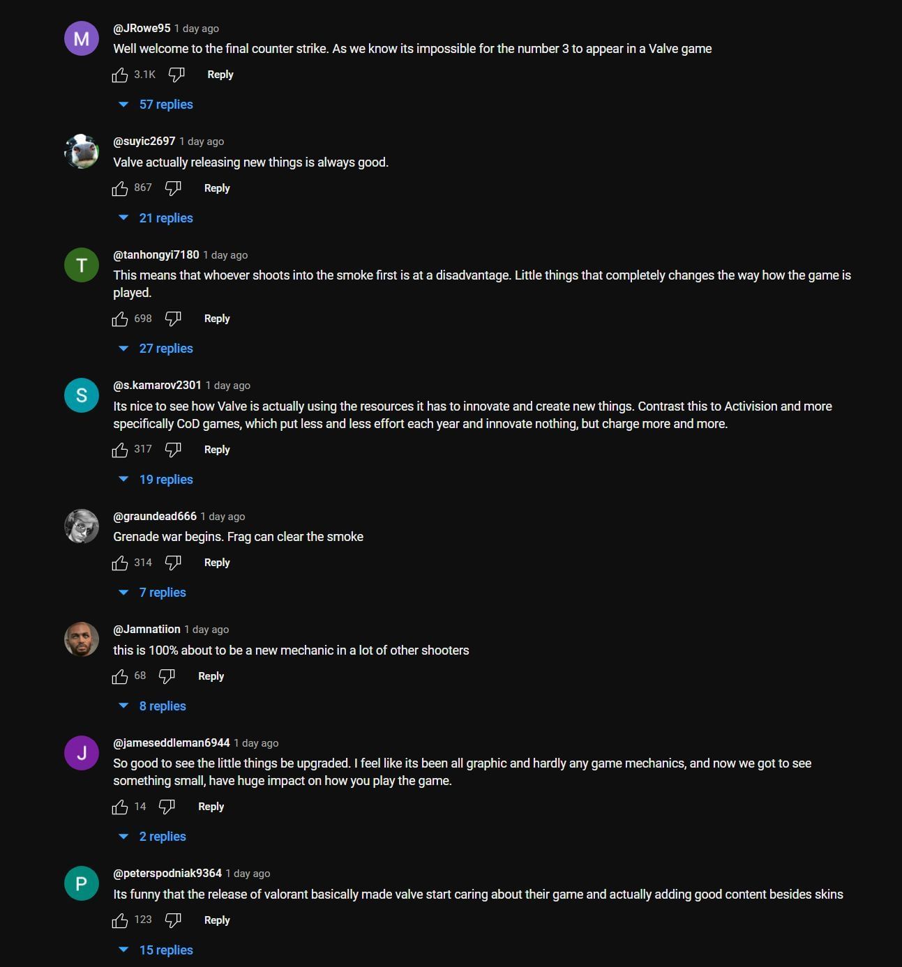 YouTube comments about the changes (Image via Asmongold Clips/YouTube)