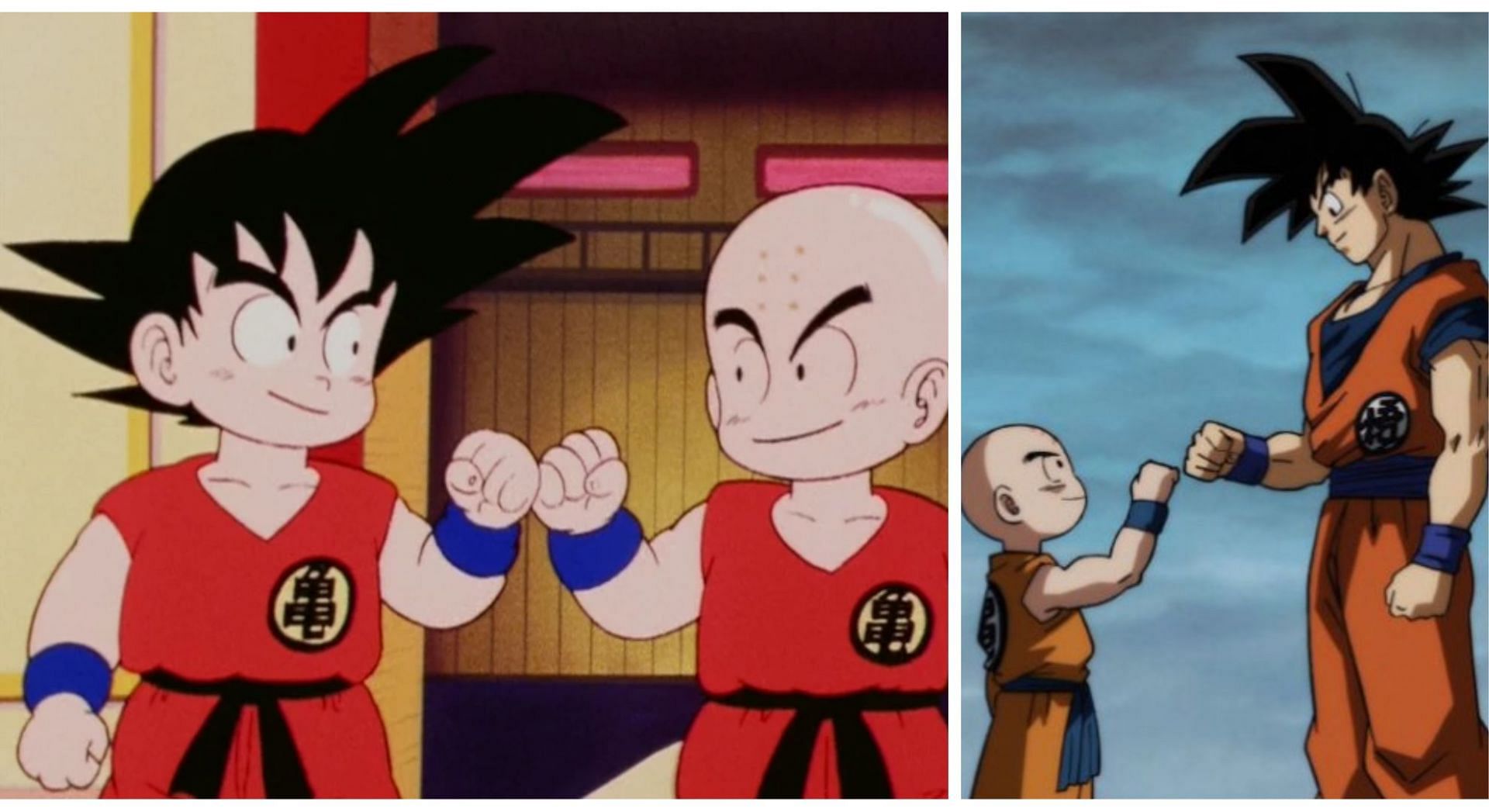 Goku and Krillin circa Dragon Ball and Super (Image via Sportskeeda)