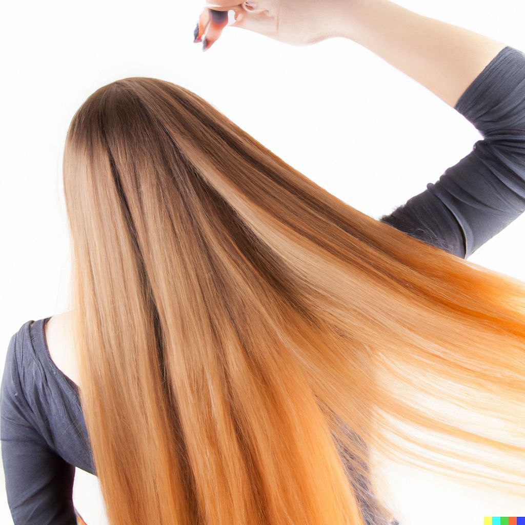 This oil can help prevent hair loss and promote thicker, fuller hair (Image created via DELL.E 2)