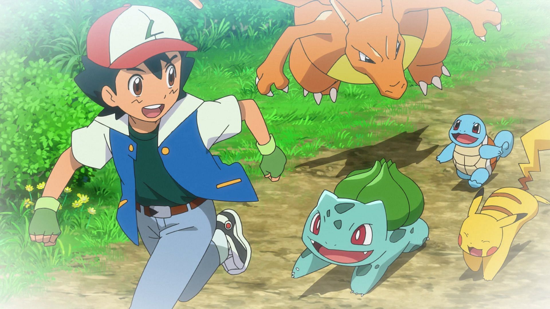 Ash and his Kanto Starters as seen in the anime (Image via The Pokemon Company)