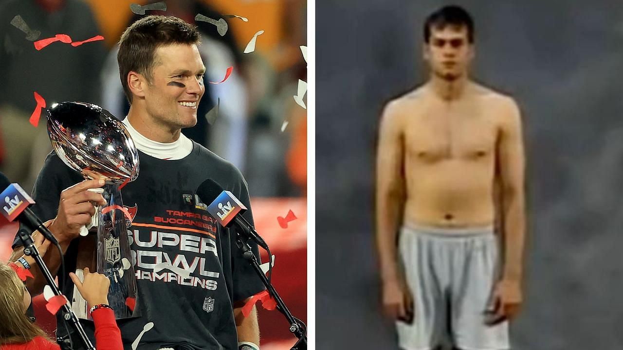Tom Brady now and at his NFL Combine