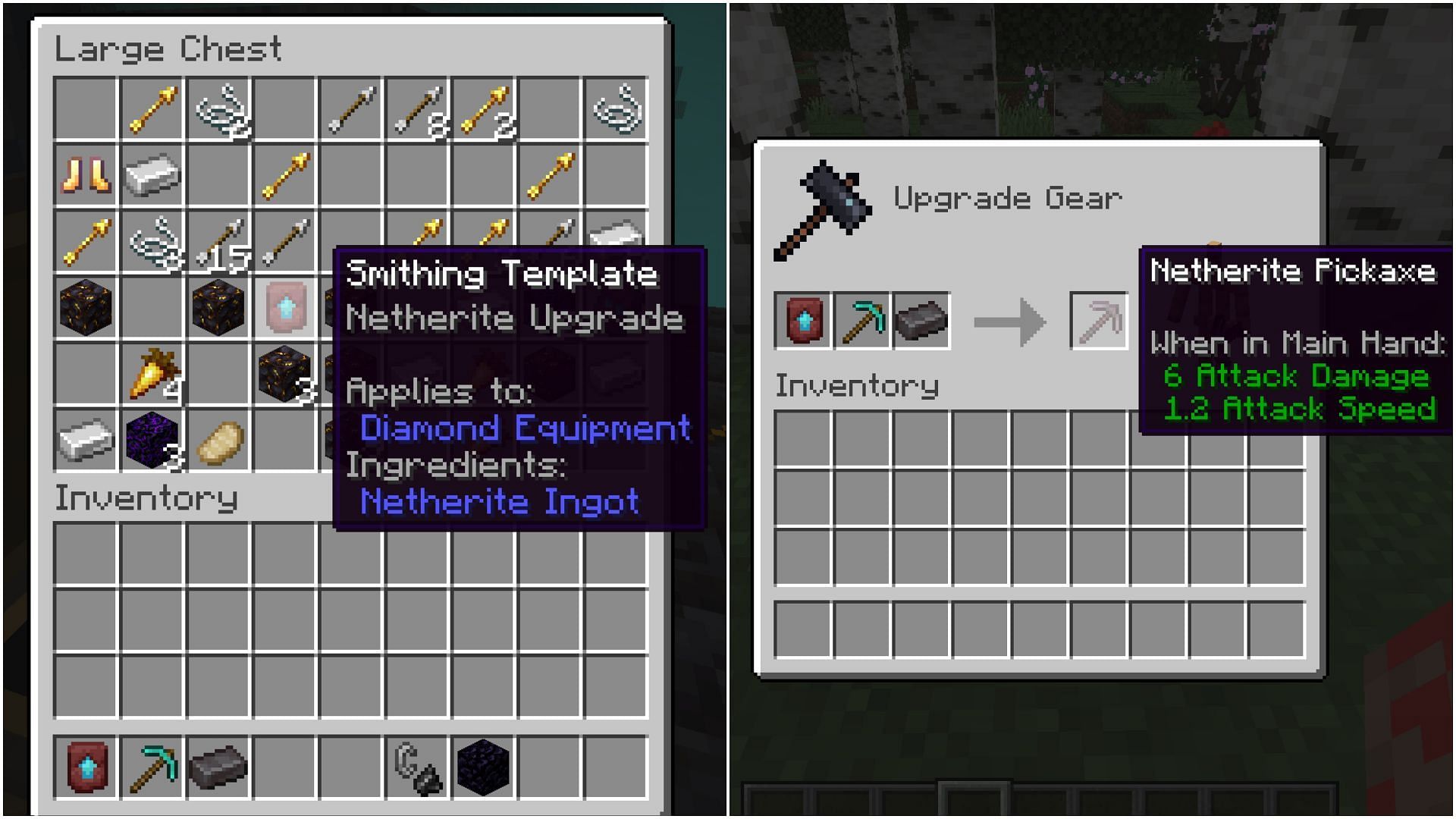 Smithing templates can customize armor designs and are needed to upgrade gear to netherite in Minecraft 1.20 update (Image via Sportskeeda)