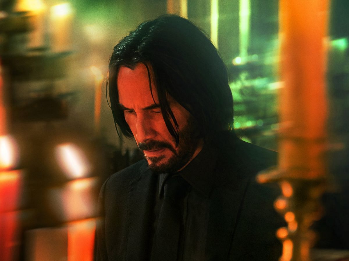 Keanu Reeves as John Wick in a still from John Wick 4 (Image via Variety) 