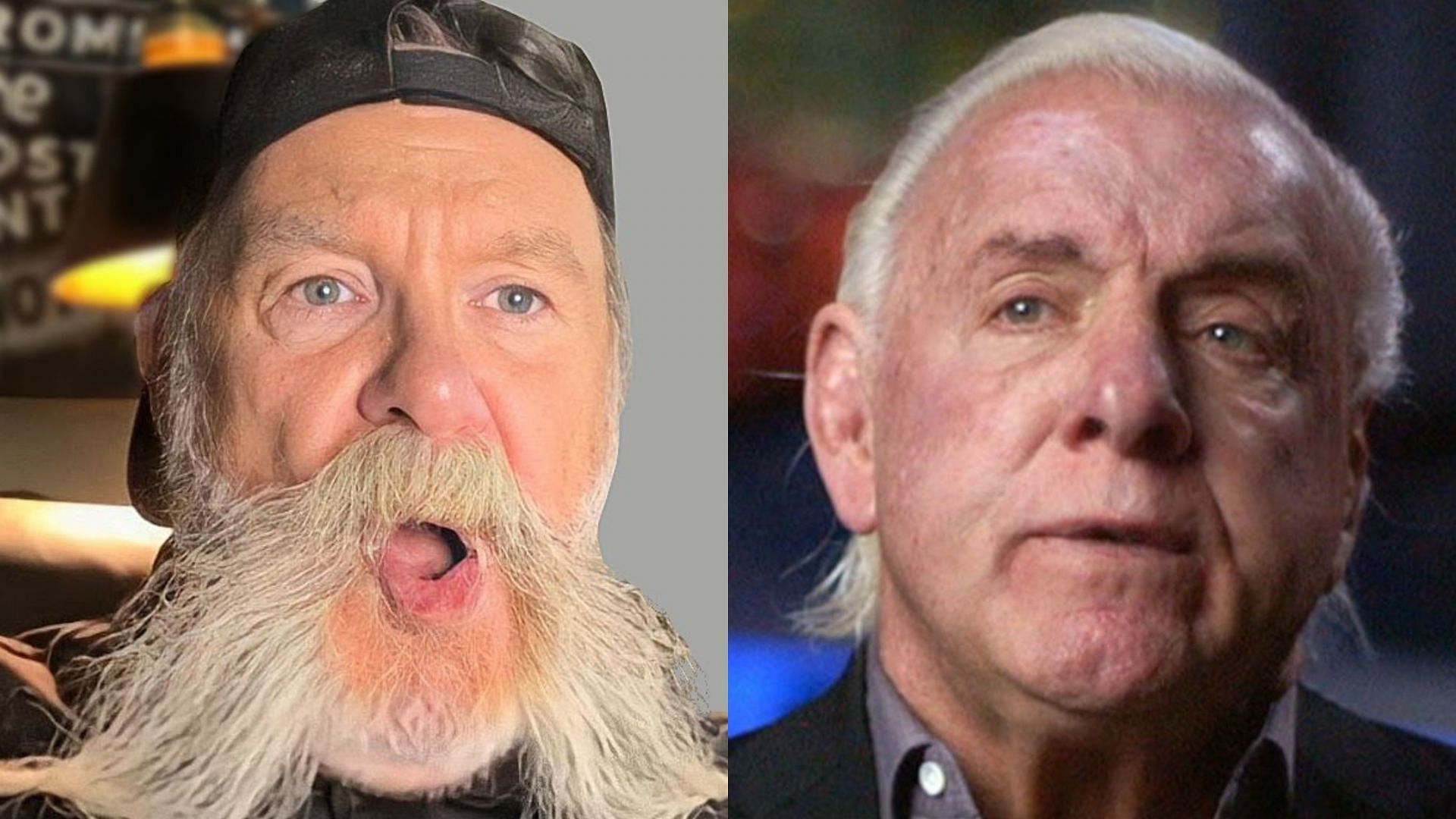 Dutch Mantell (left) and WWE Hall of Famer Ric Flair (right)