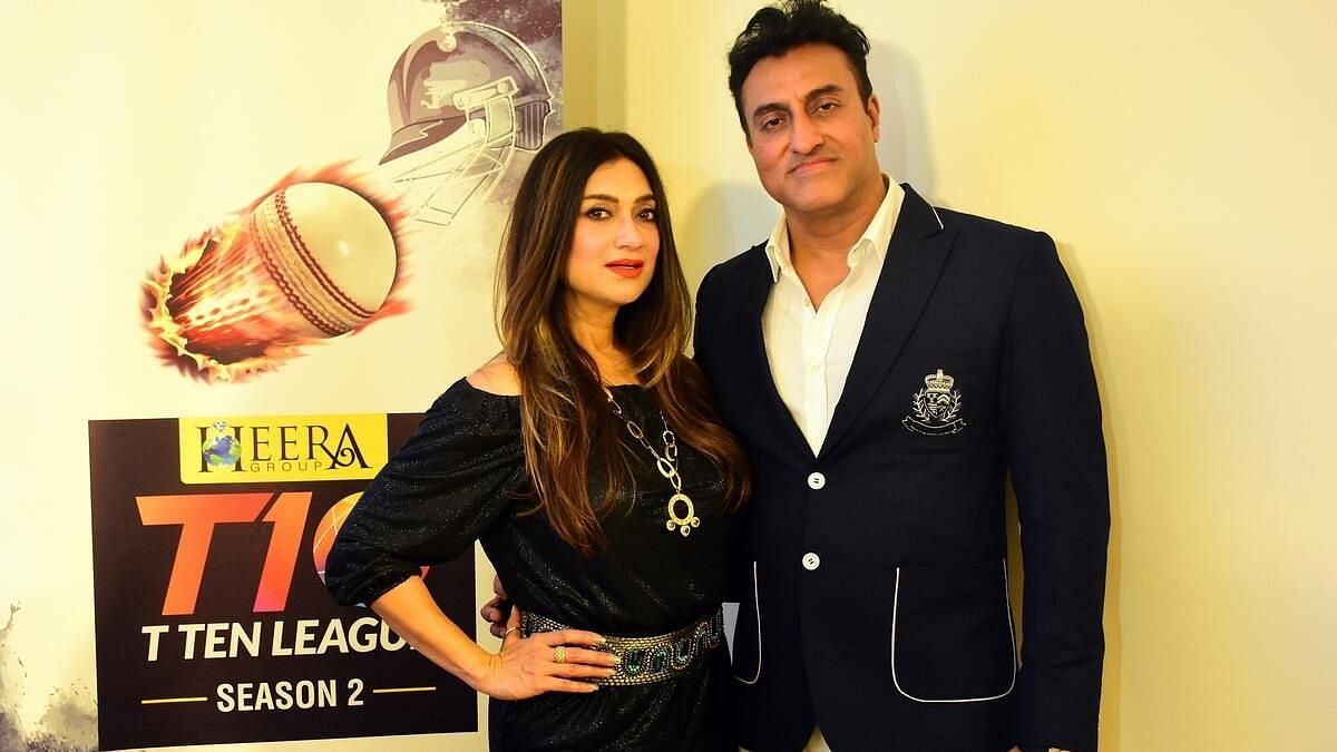 Mohomed Morani (right) is the co-owner of the Northern Warriors in the Abu Dhabi T10 League. 