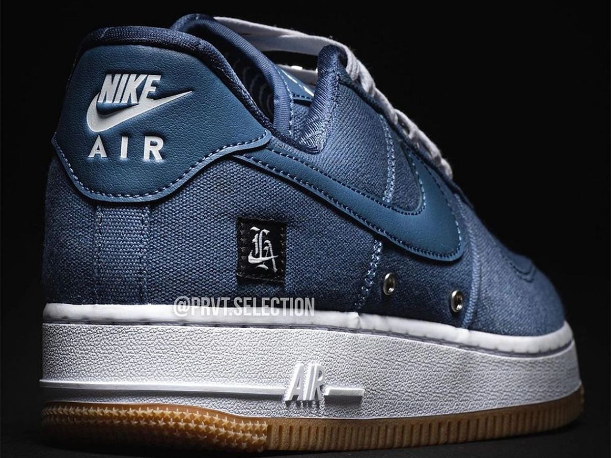 Take a closer look at the heel counters of the Nike Air Force 1 Low shoes (Image via Instagram/@prvt.selection)
