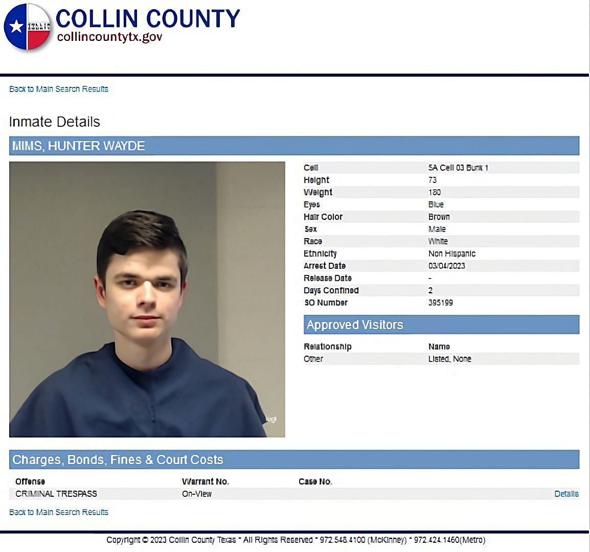 SicK&#039;s Mugshot (Image via collincountytx.gov)