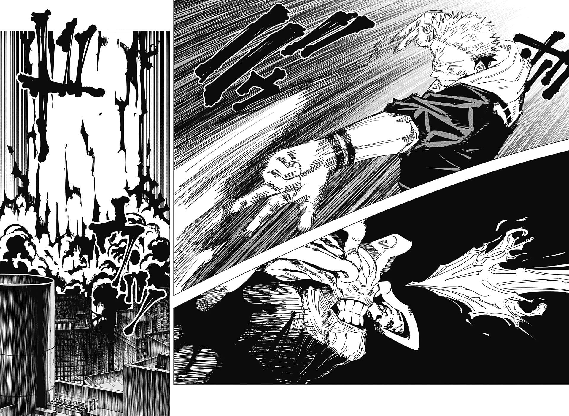 Sukuna finishing off Mahoraga in Jujutsu Kaisen manga (Image via Gege Akutame)