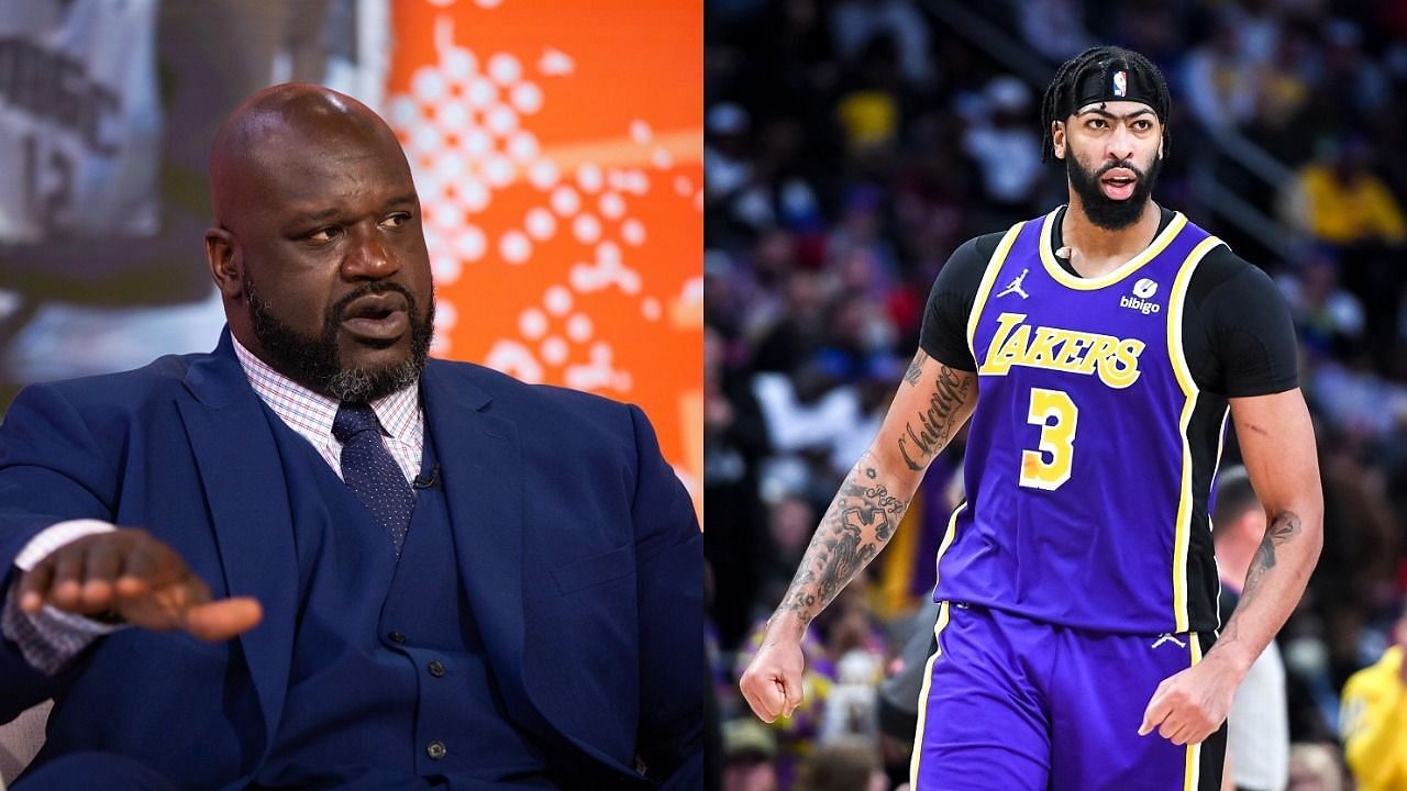 NBA legend Shaquille O&rsquo;Neal and LA Lakers star forward Anthony Davis