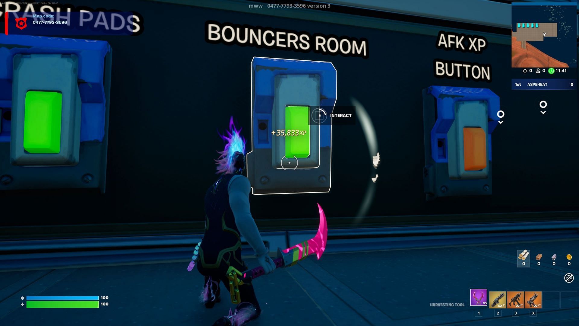 Enter the Bouncers Room to avoid getting kicked for being AFK. (Image via Epic Games)