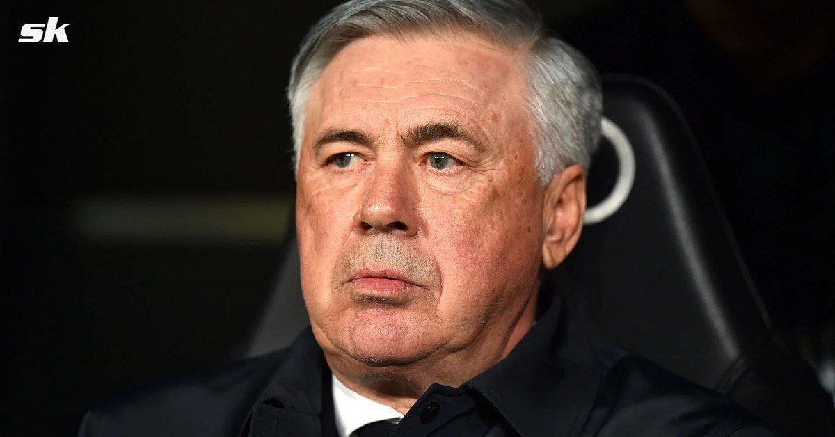 Real Madrid manager Carlo Ancelotti looks on from the bench