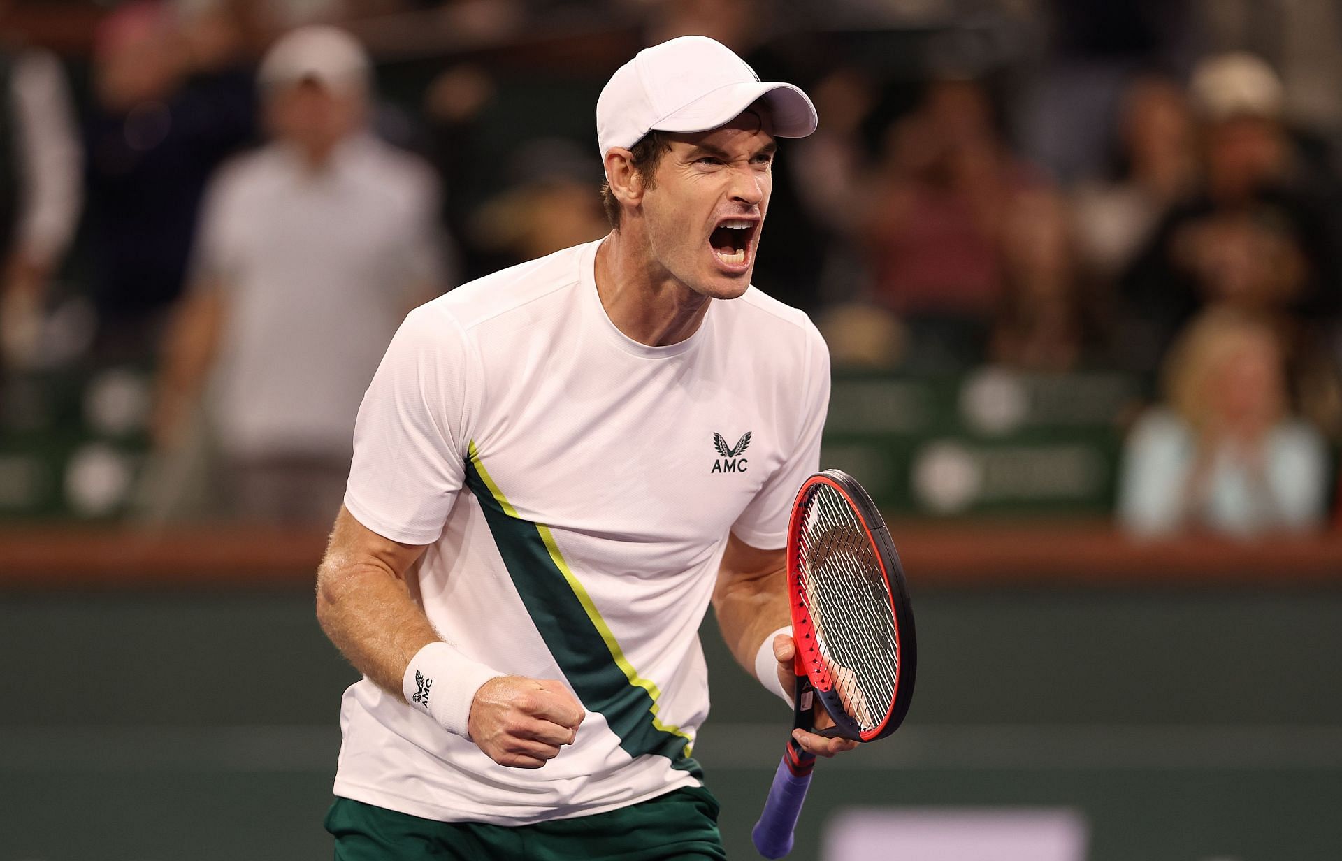 Andy Murray competes in the first round of Indian Wells 2023.
