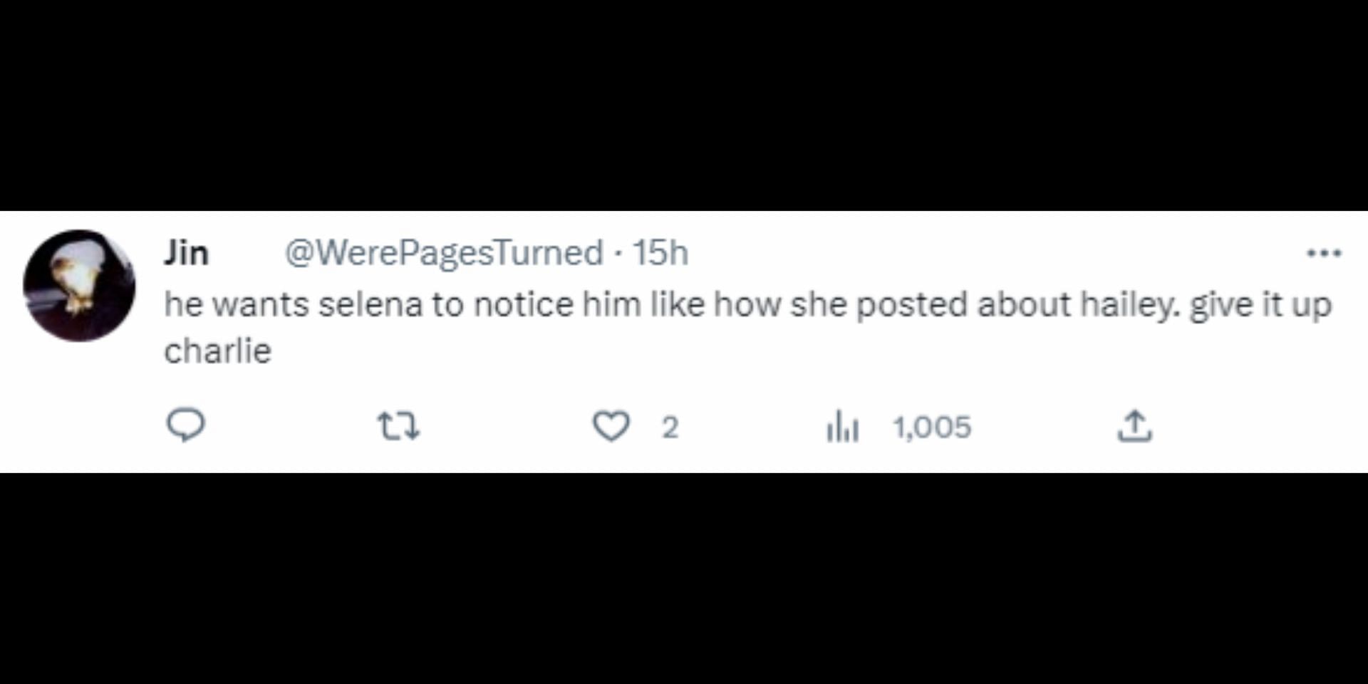 Selena Gomez fans react to Puth&#039;s deleted tweet. (Image via Twitter/@WerePagesTurned)