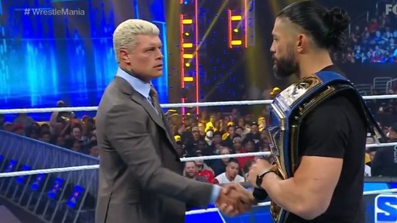 roman reigns cody rhodes promo smackdown