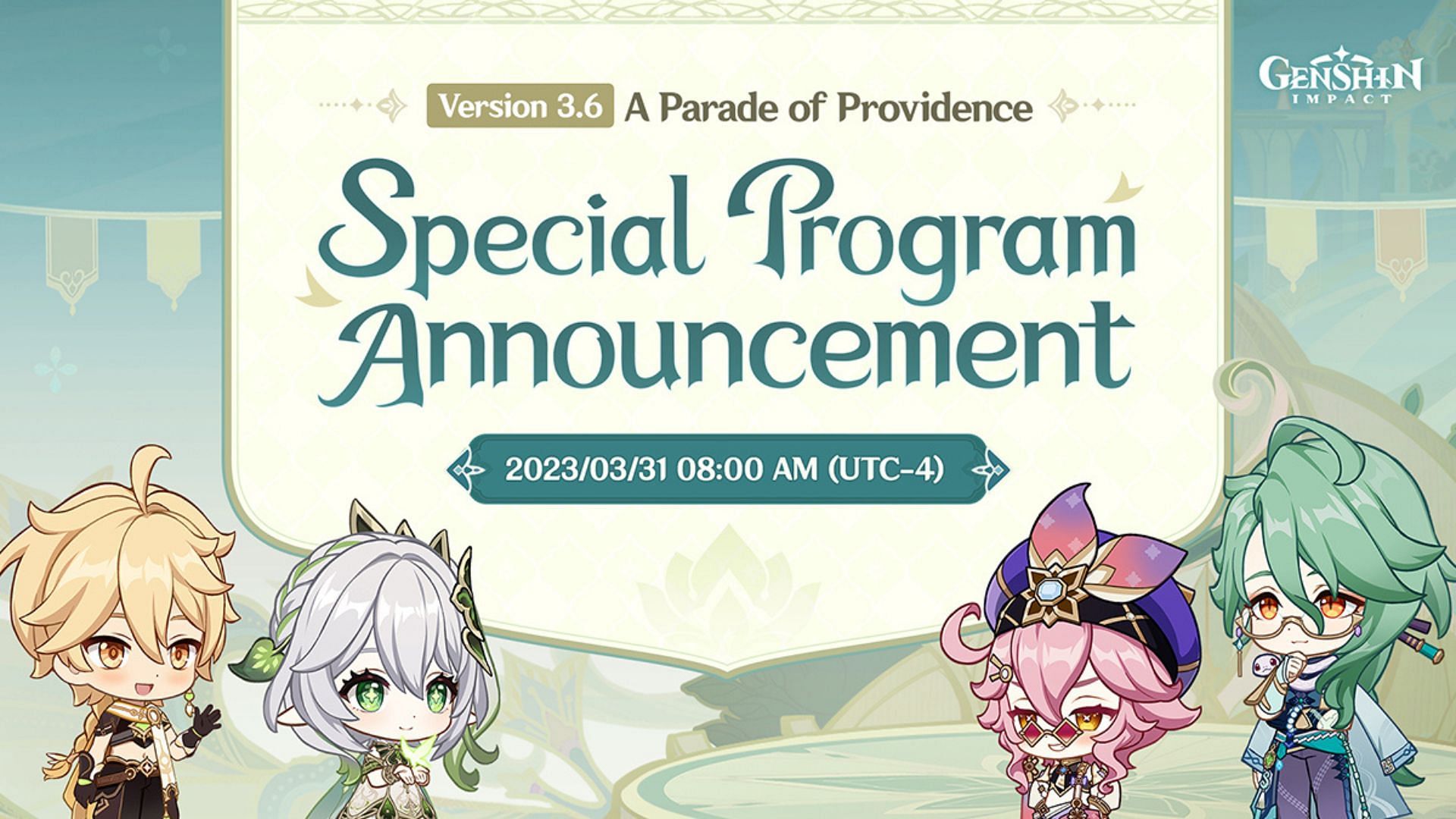 3.6 Special Prorgam will announce upcoming official banners (Image via HoYoverse)