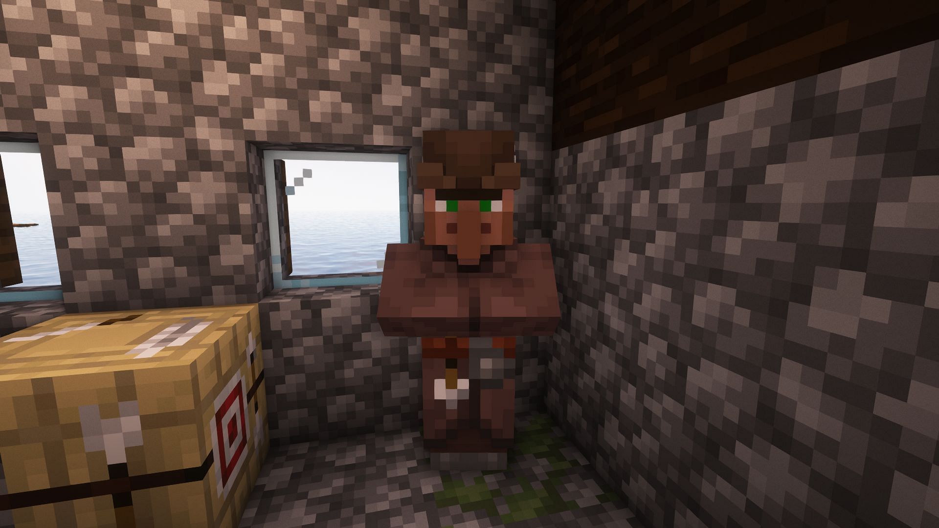 A fletcher in Minecraft (Image via Mojang)