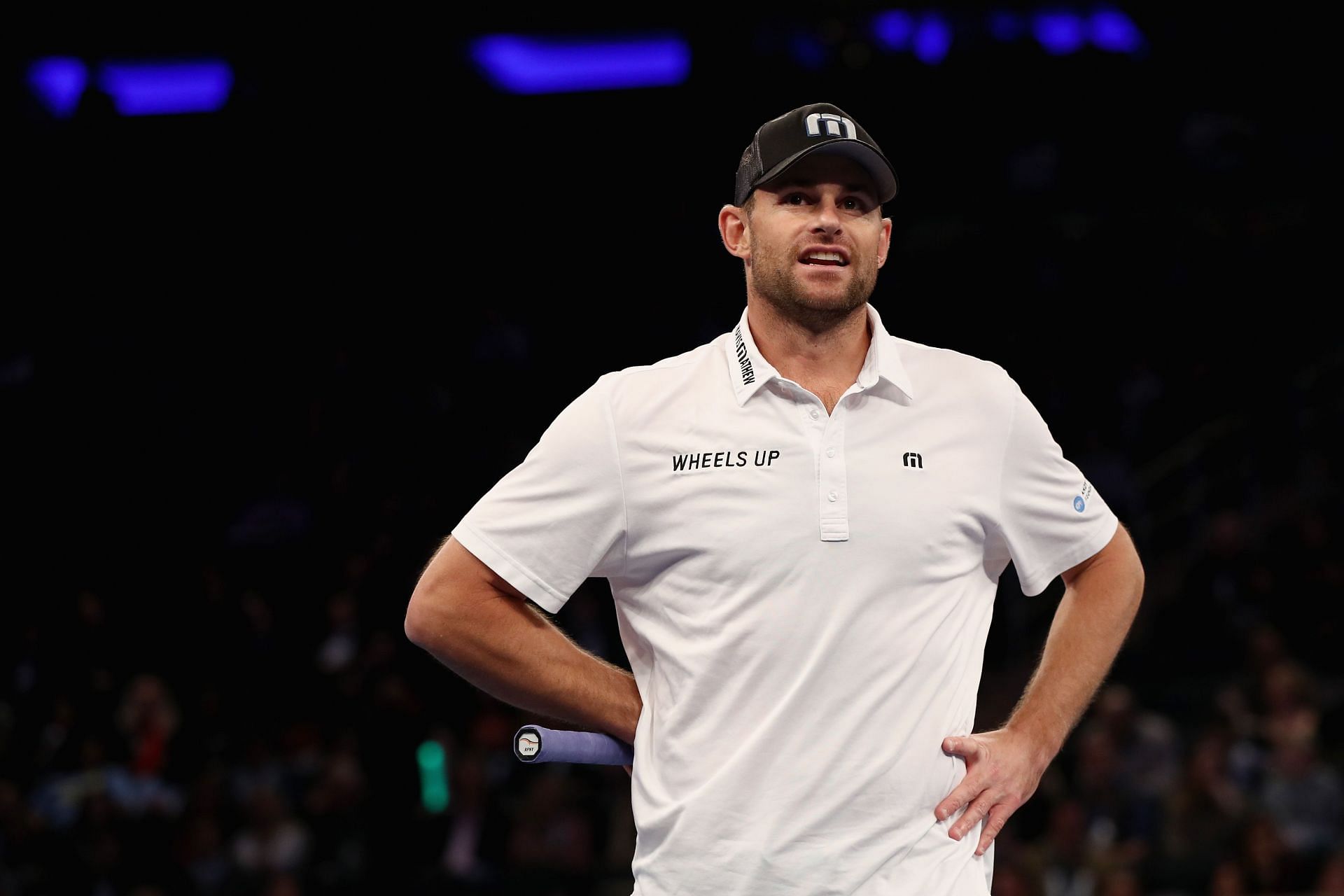 Andy Roddick during an exhibition match in 2017