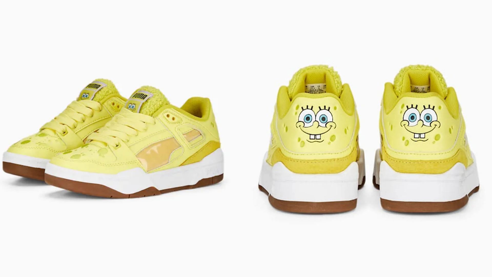 Details of the Slipstream &quot;Spongebob&quot; sneakers (Image via Puma)