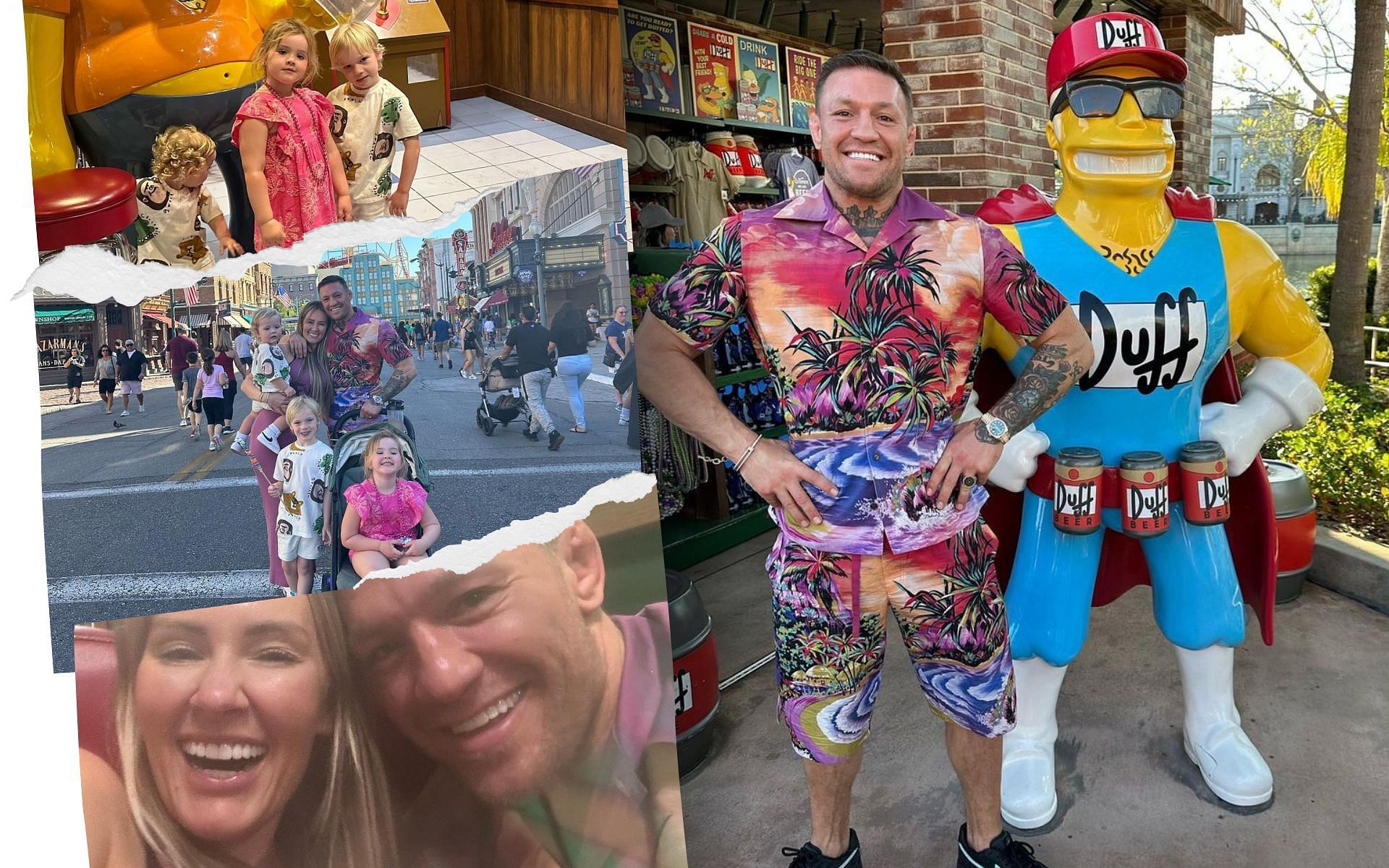 Conor McGregor hits the Duffman pose during visit to Universal Orlando Resort. [Image credits: @thenotoriousmma on Instagram]