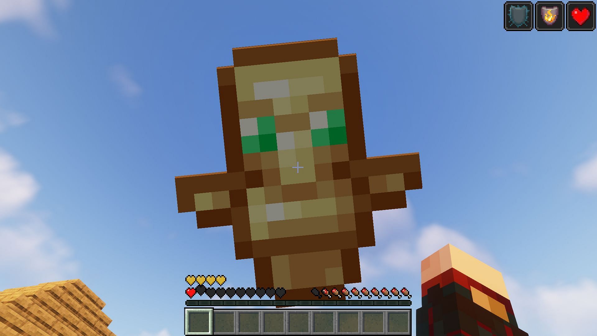 A totem of undying&#039;s activation animation in the game (Image via Mojang)