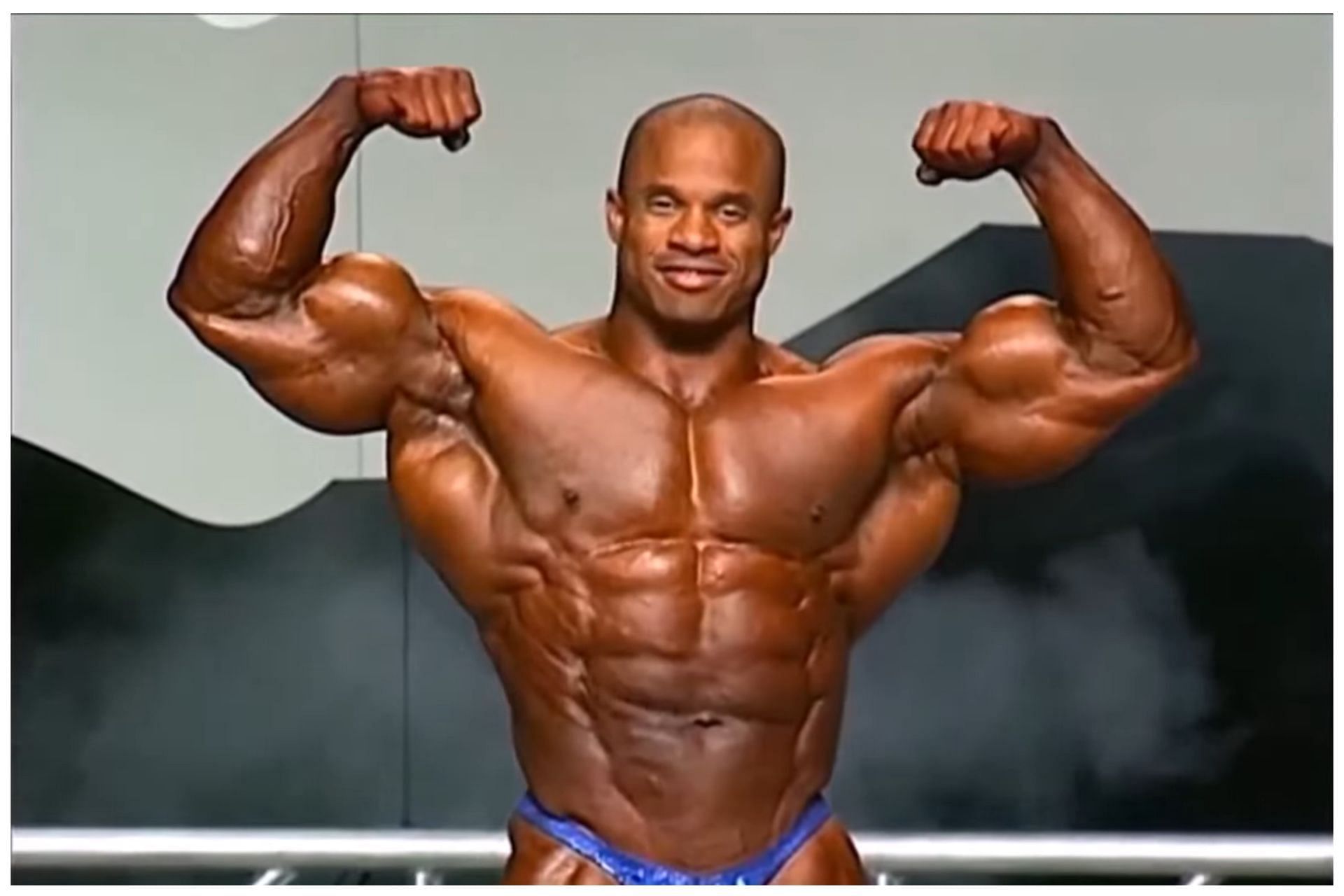 Victor Martinez posing at the Mr. Olympia in his prime: Image via YouTube (@Simon Fan)