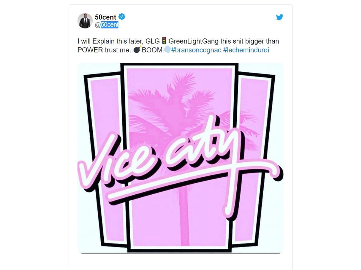 50 Cent&rsquo;s tweet about Grand Theft Auto Vice City (Image via Twitter/50cent)