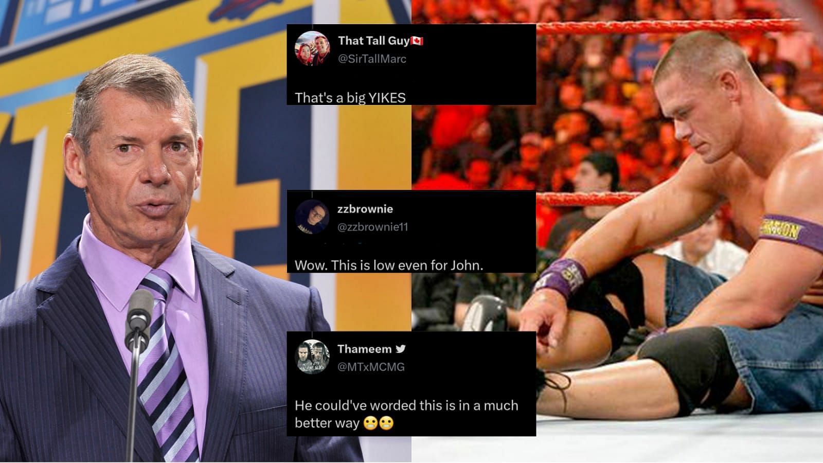 John Cena commented on Vince McMahon