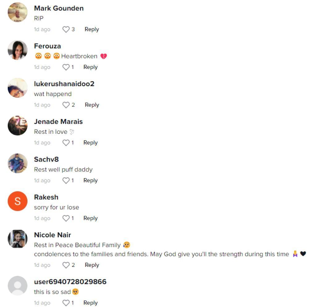 Tributes pour in as TikTok family passes away (Image via Da_Real_SELINA/TikTok)