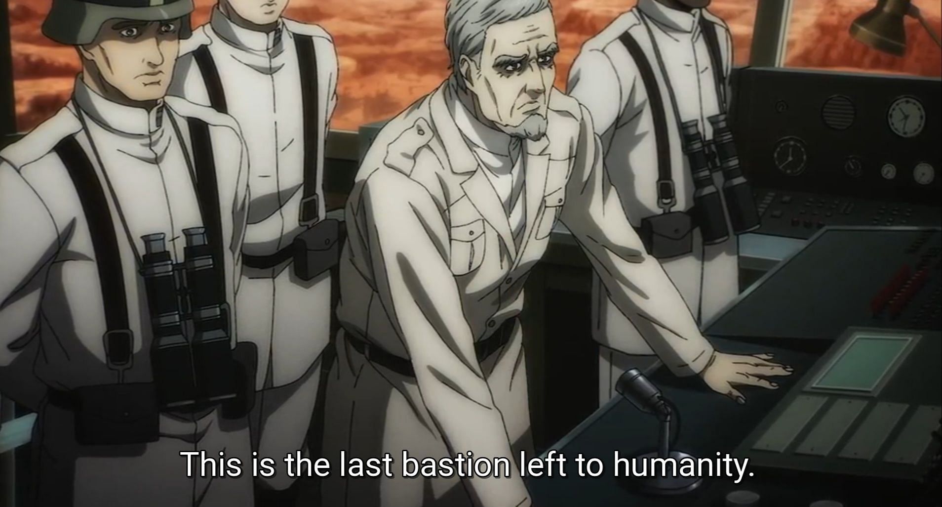Resistance at Fort Salta in Attack on Titan Final Season Part 3 part 1 (Image via Mappa)