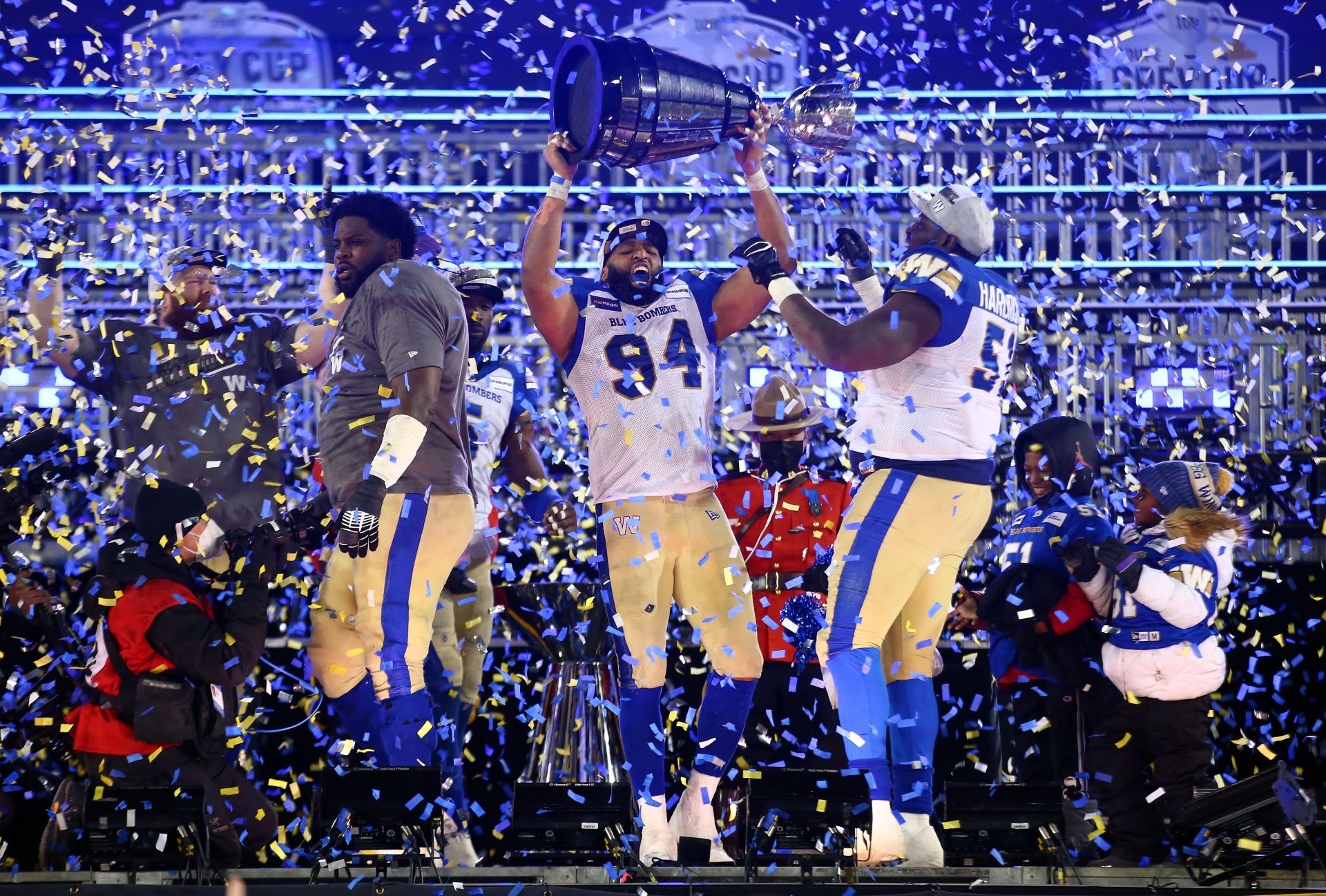 Grant was both player and head coach for the Blue Bombers (Image via Getty Images)