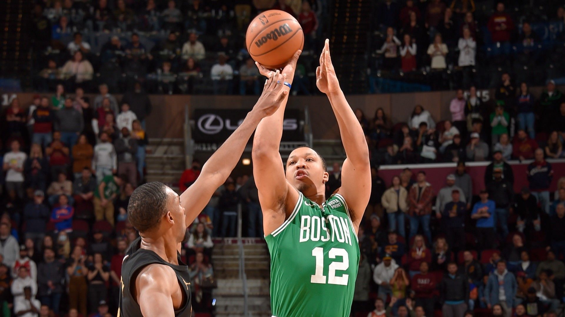 Grant Williams missed two potential game-winning free throws with 0.8 seconds left against the Cleveland Cavaliers. [photo: NBC Sports]